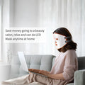 Red Light Therapy for Face, Led Face Mask Light Therapy, Infrared Red Light Therapy Mask, Advanced Anti-Aging Wrinkle Acne Removal Skin Care Device for All Skin Types at Home