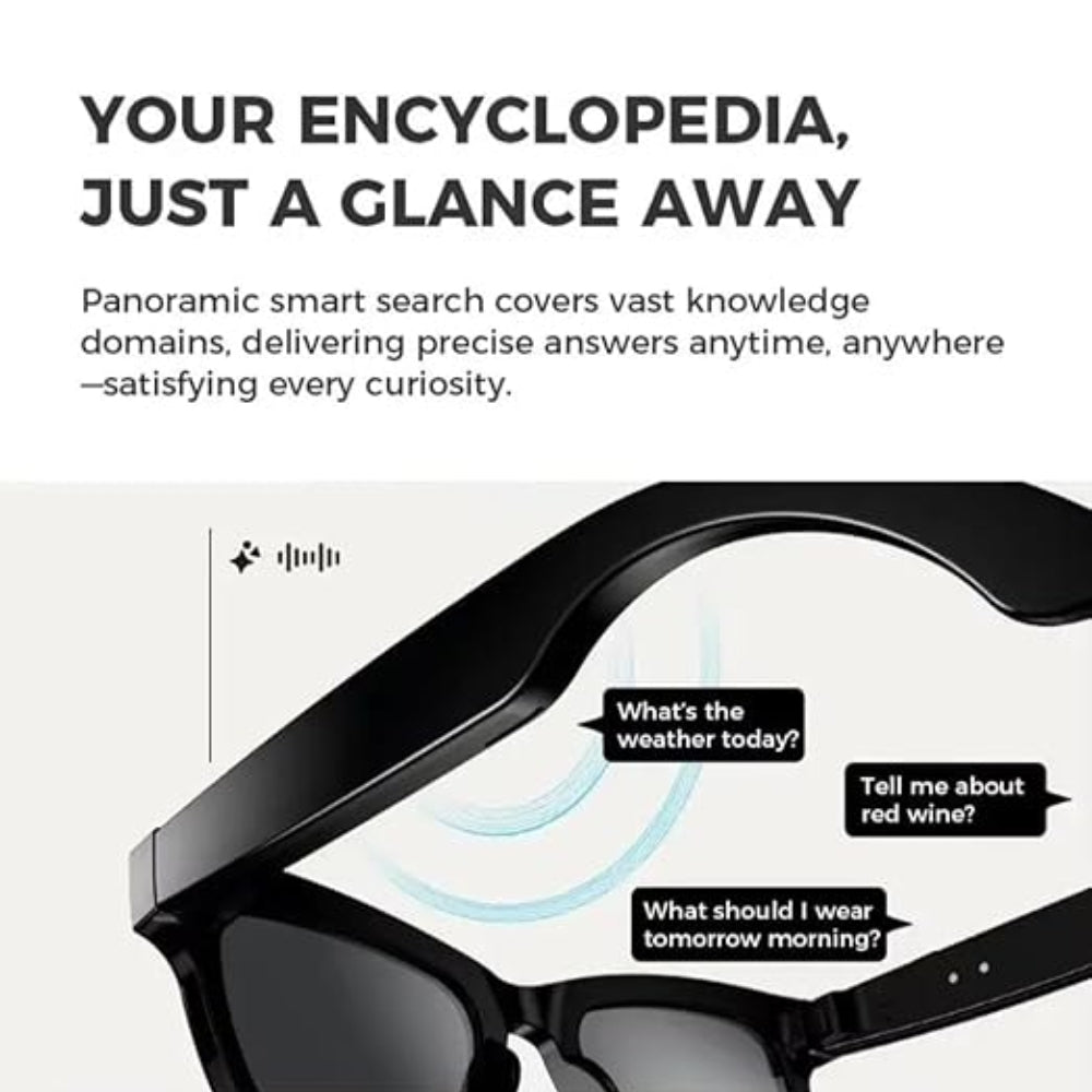 AI Smart Glasses with 8MP HD Camera & Bluetooth Audio