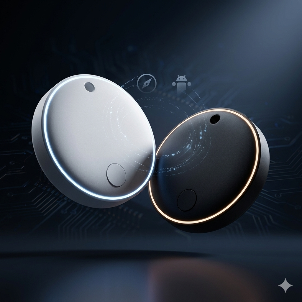 New Model for Android, Google Find Hub / for Apple, Find My Device Smart Locator Anti-Loss Tracker, Mini Ultra-Thin Portable, Suitable for Luggage, Keys, Wallets, etc