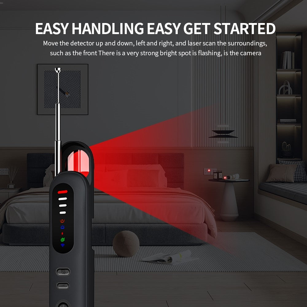 Hidden Camera Detector IR Wireless Scanner for Hotels Anti Spy Device Multifunctional Detector GPS WiFi Finder