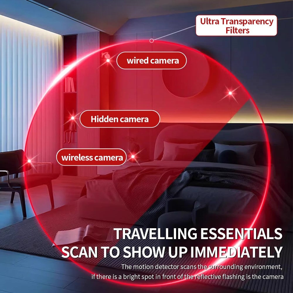 Hidden Camera Detector IR Wireless Scanner for Hotels Anti Spy Device Multifunctional Detector GPS WiFi Finder