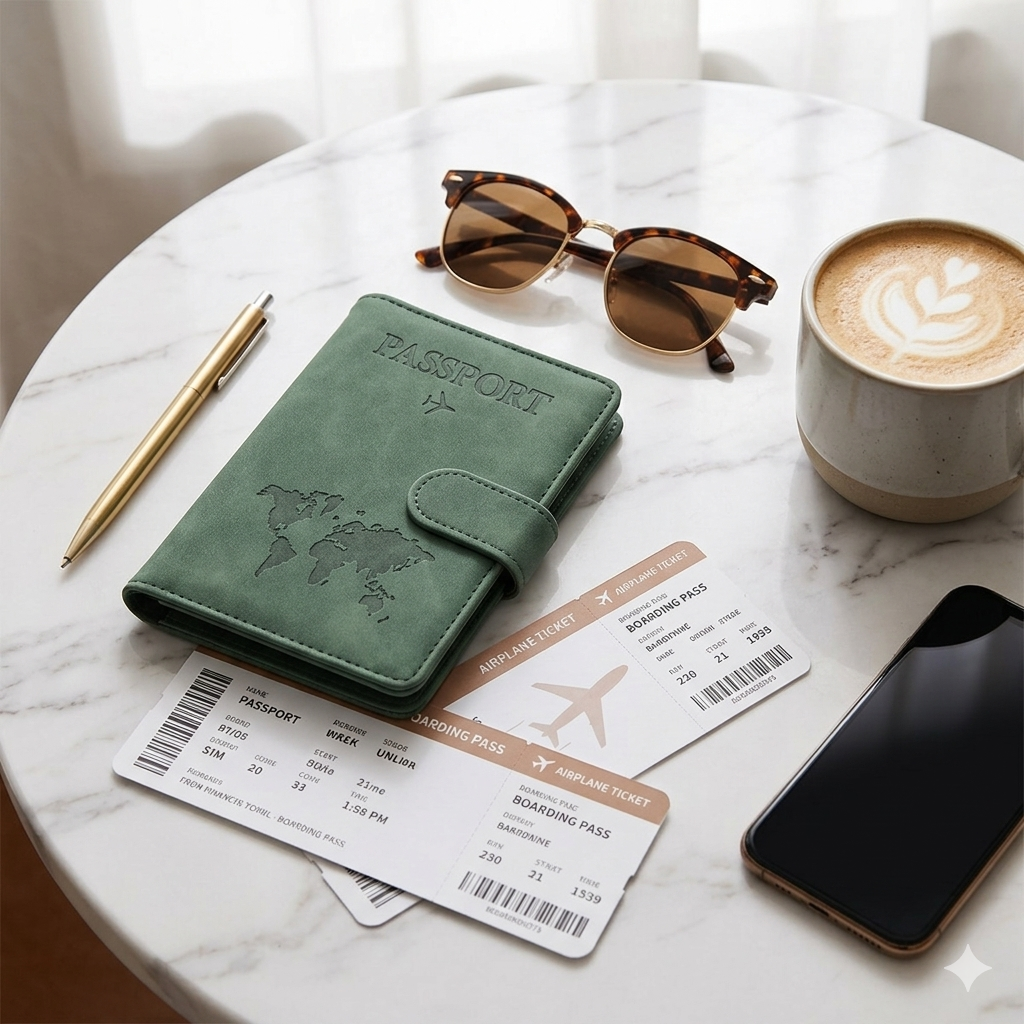 1pc RFID Passport Holder, Thin Passport Wallet, Surface, Multi-Purpose Wallet, Travel Passport Holder, Cute Card Holder
