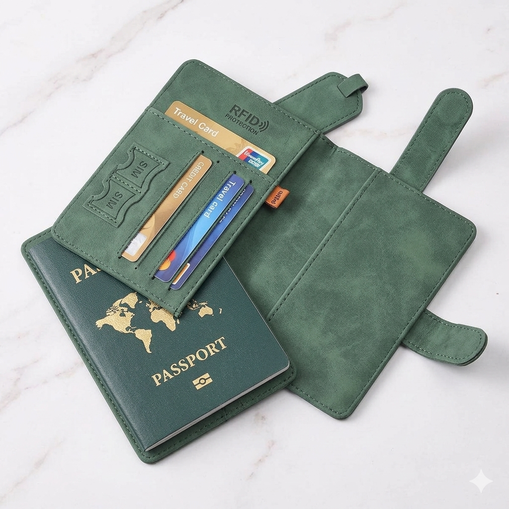 1pc RFID Passport Holder, Thin Passport Wallet, Surface, Multi-Purpose Wallet, Travel Passport Holder, Cute Card Holder