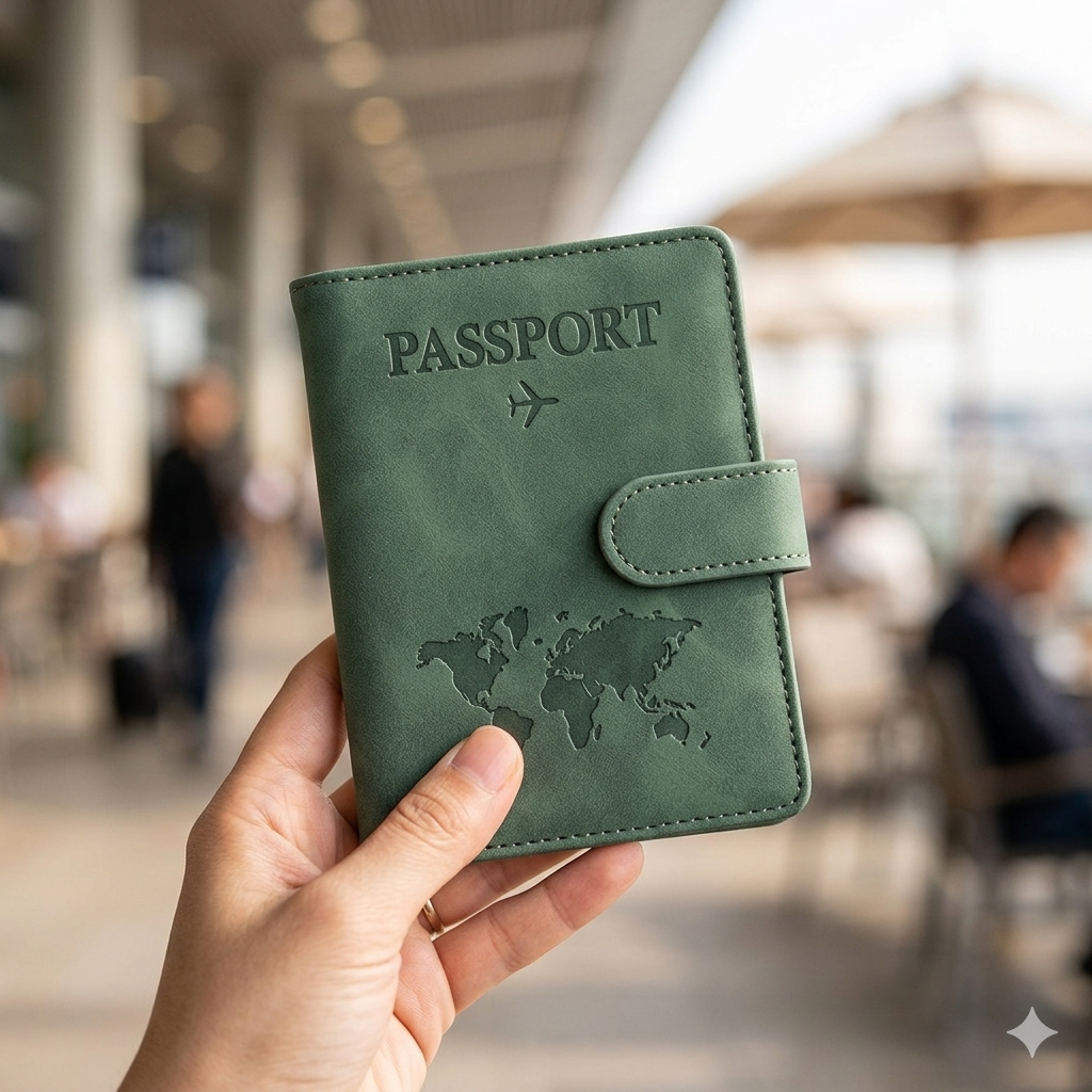 1pc RFID Passport Holder, Thin Passport Wallet, Surface, Multi-Purpose Wallet, Travel Passport Holder, Cute Card Holder